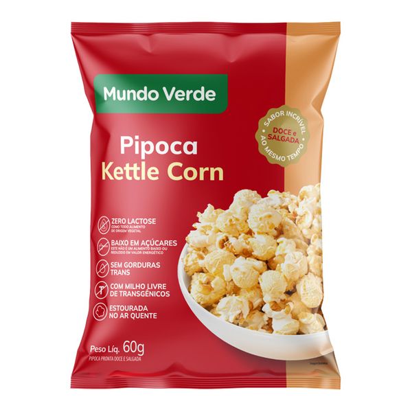 Pipoca Pronta Mundo Verde Kettle Corn Doce e Salgada 75g