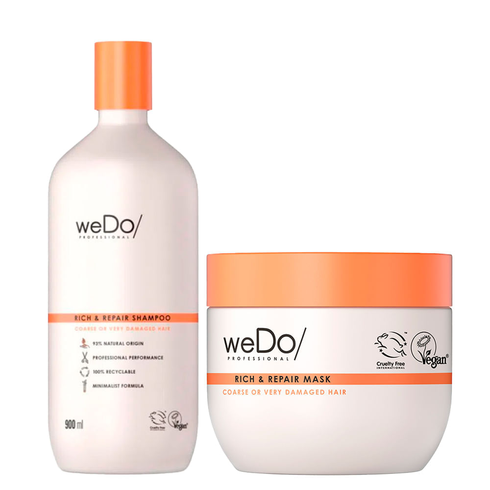 Kit WeDo/ Professional Rich&Repair – Shampoo 900 ml + Máscara de Nutrição 400 ml