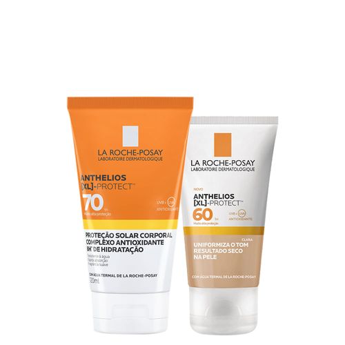 Kit La Roche-Posay - Anthelios - Protetorsolar Facial Fps 60 Clara 40 G + Protetor Solar Corporal Fps 70 120 Ml