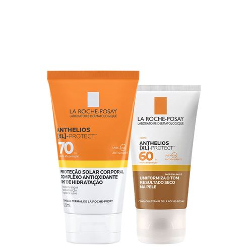 Kit La Roche-Posay - Anthelios - Protetorsolar Facial Fps 60 Morena Mais 40 G + Protetor Solar Corporal Fps 70 120 Ml