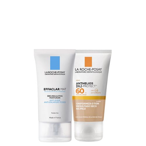 Kit La Roche-Posay - Protetorsolar Facial Fps 60 Clara 40 G + Creme Hidratante Facial 40 Ml