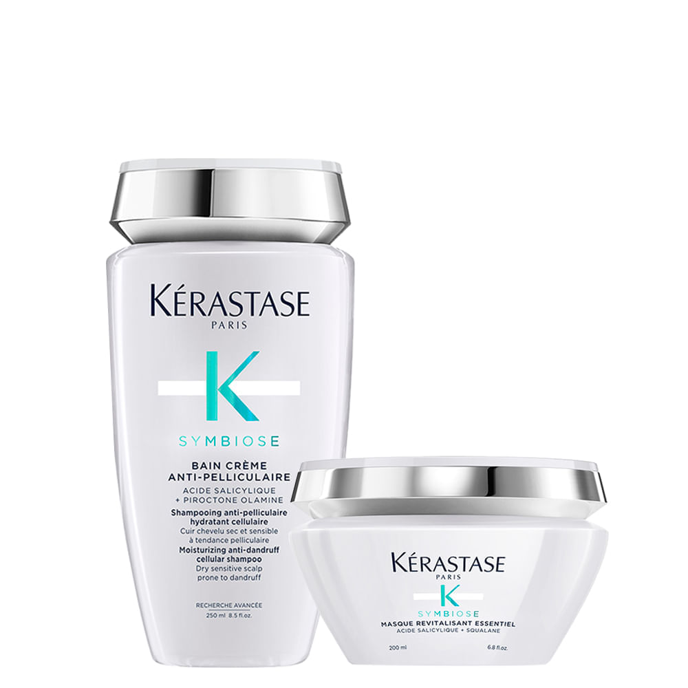 Kit Kérastase Symbiose - Shampoo Bain Crème 250 ml + Máscara de Nutrição 200 ml