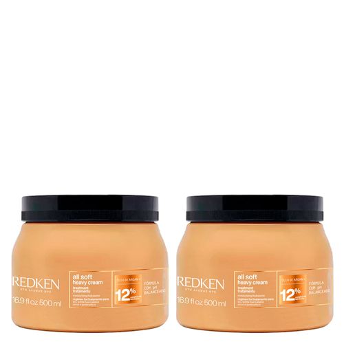 Kit Redken All Soft Heavy - Máscara De Hidratação 500 Ml - 2 Unidades preço