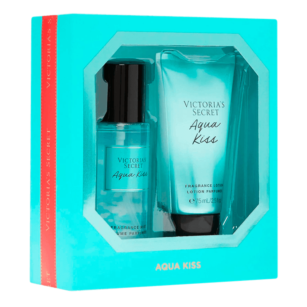 Victoria's Secret Kit Aqua Kiss - Body Splash 75ml + Body Lotion