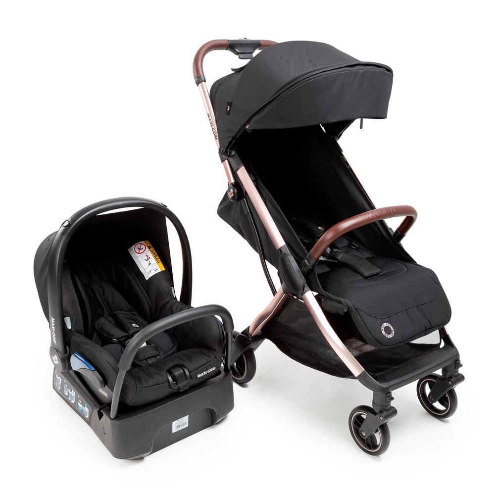 Carrinho com Bebê Conforto Travel System Eva Trio Essential Black Champagne + maxi Cosi 935309610