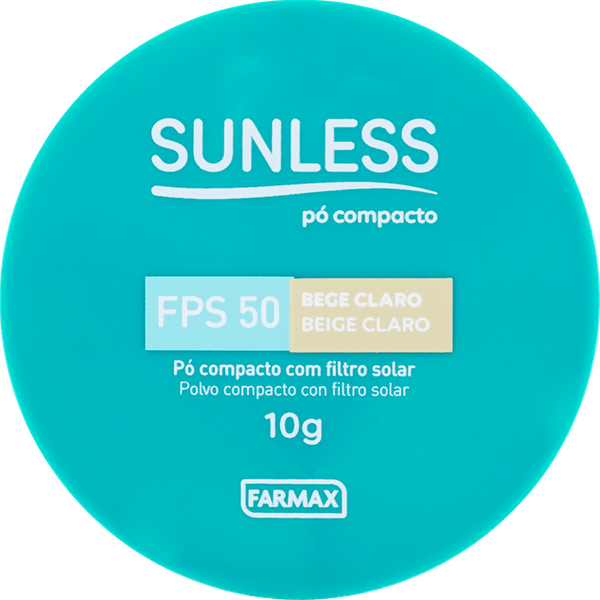 Pó Compacto Facial Sunless Efeito Matte FPS50 Bege Claro 10g