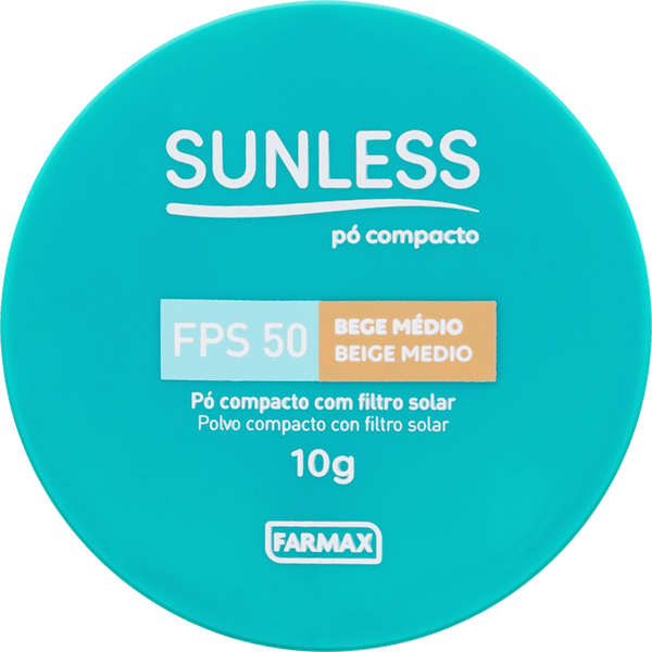 Pó Compacto Facial Sunless Efeito Matte FPS50 Bege Médio 10g