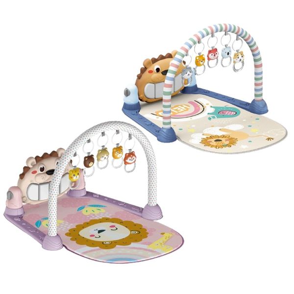Tapete de Atividades Bebê Piano Musical Lion Maxi Baby - Rosa