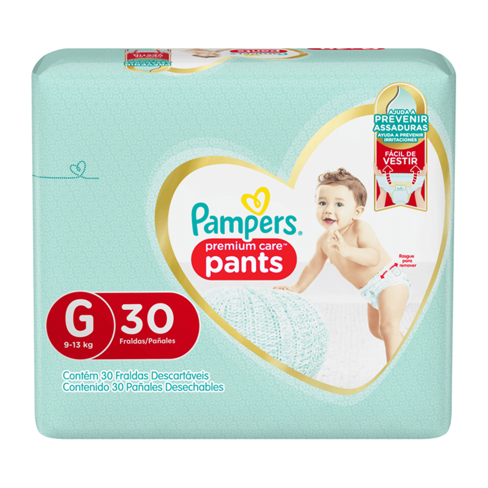 Fralda Pampers Pants Premium Care G 30 unidades - Drogaria Sao Paulo