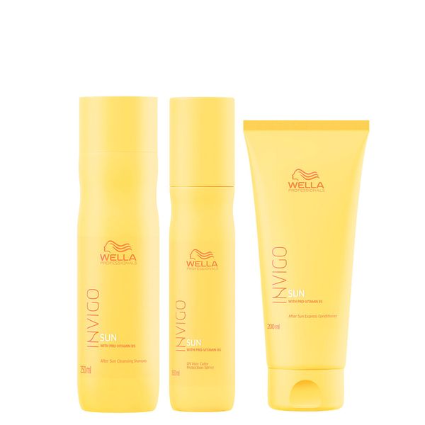 Kit Wella Professional Invigo Sun - Shampoo 250 ml + Condicionador 200 ml + Leave In 150 ml