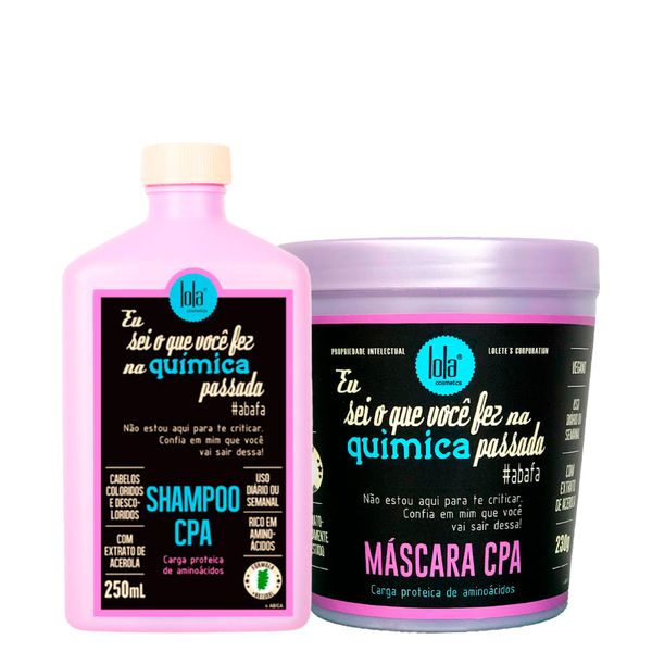 Kit Lola Cosmetics Hidratação Eu Sei o Que Você Fez na Química Passada – Shampoo 250 ml + Máscara 230 g