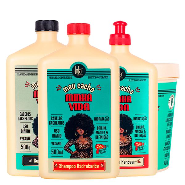 Kit Lola Cosmetics Hidratação Meu Cacho Minha Vida - 4 Produtos