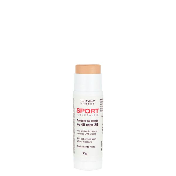 Corretivo em Bastão Cremoso com Protetor Solar Natural Pink Cheeks Sport Concealer FPS 40 FPUVA 30 C20 7 g C20