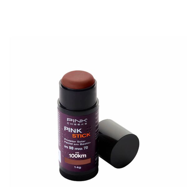Protetor Solar Facial com Cor Pink Cheeks Pink Stick FPS 90 FPUVA 70 100Km Ultra 14 g 100Km