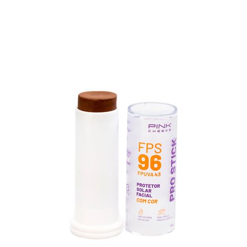 Protetor Solar Facial Com Cor Pink Cheeks Pro Stick Fps 96 Fpuva 43 Pro50 14G
