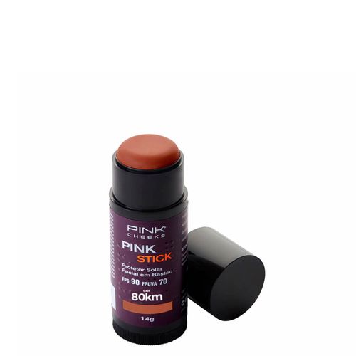 Protetor Solar Facial Com Cor Pink Cheeks Pink Stick Fps 90 Fpuva 70 80Km Ultra 14 G