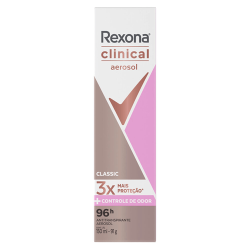 Desodorante Feminino Rexona Clinical Classic Aerosol 150Ml
