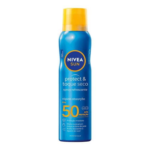 Protetor Solar Corporal Nivea Sun Protect & Toque Seco Fps50 Spray 200Ml