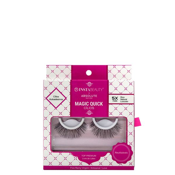 Cílios Postiços Longo Natural Absolute New York Magiquick 603 Preto 1 Par 603