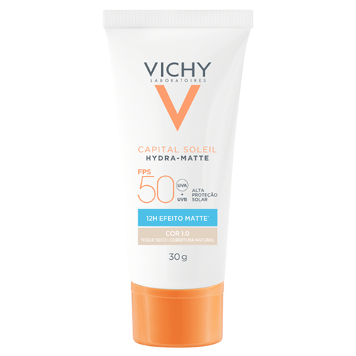 Protetor Solar Facial Vichy Fps 50 Capital Soleil Hydra-Matte Cor 1.0 30G