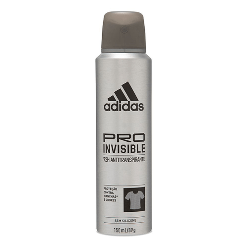 Desodorante Antitranspirante Aerossol Adidas Masculino Pro Invisible 150Ml