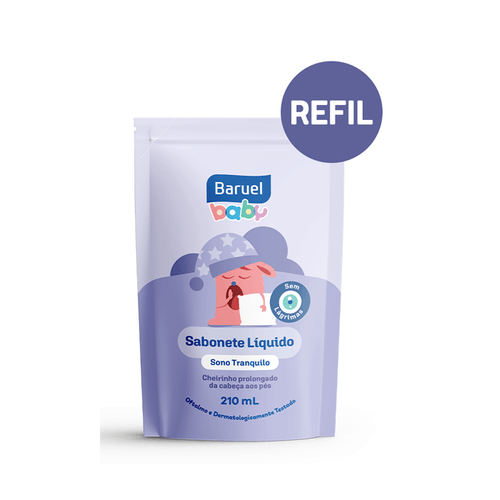 Sabonete Líquido Infantil Baruel Baby Sono Tranquilo Da Cabeça Aos Pés Refil 210Ml