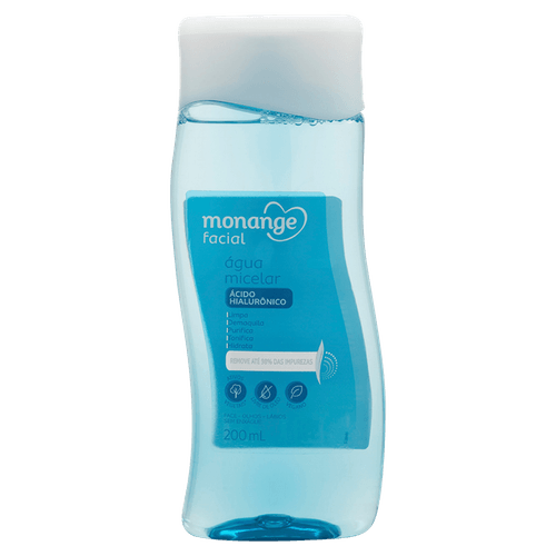 Água Micelar Demaquilante Monange Ácido Hialurônico 200Ml