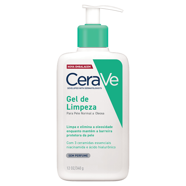 Gel de Limpeza Facial para Peles Normais a Oleosas CeraVe 340g