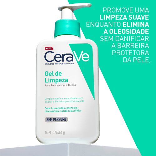 Gel de Limpeza Facial para Peles Normais a Oleosas CeraVe 340g