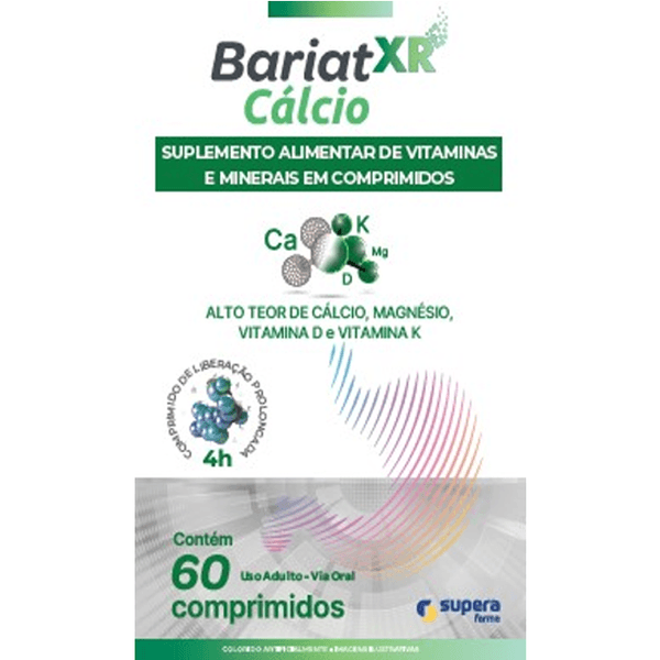 Suplemento Alimentar Bariat Xr Calcio 60 Comprimidos De Liberação Prolongada