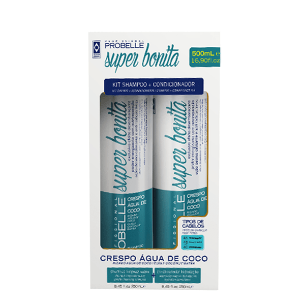 Kit Probelle Shampoo + Condicionador Água De Coco 500ml Cada