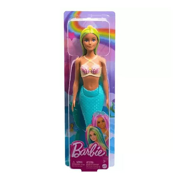 Boneca Barbie Fantasia Sereias Cabelo Colorido 1 Unidade Sortida