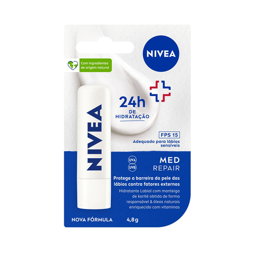 Hidratante Labial Protetor Nivea Fps15 Med Repair 4,8G