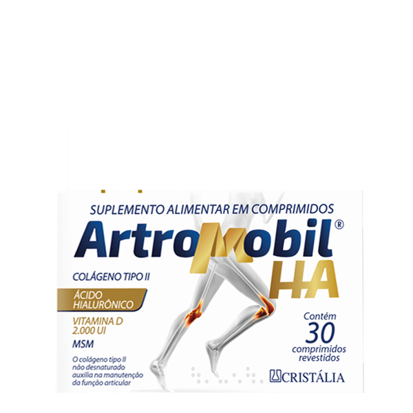 Suplemento Alimentar Artromobil HA Cristália 30 Comprimidos Revestidos