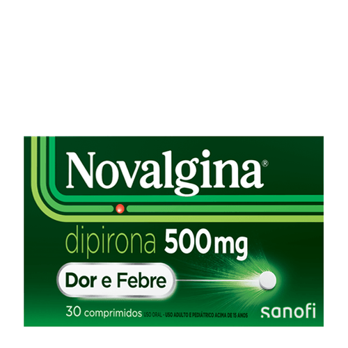 Analgésico E Antitérmico Novalgina 500Mg Dipirona 30 Comprimidos