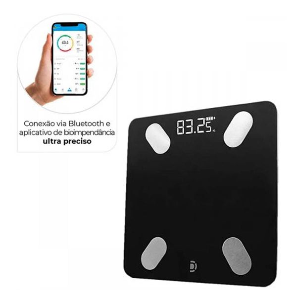 Balanca Dellamed de Bioimpedancia Com App e Bluetooth Balanca Dellamed de Bioimpedancia