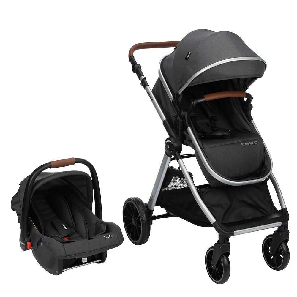 Carrinho com Bebê Conforto Travel System Romanzo Duo Preto + infanti 935324593