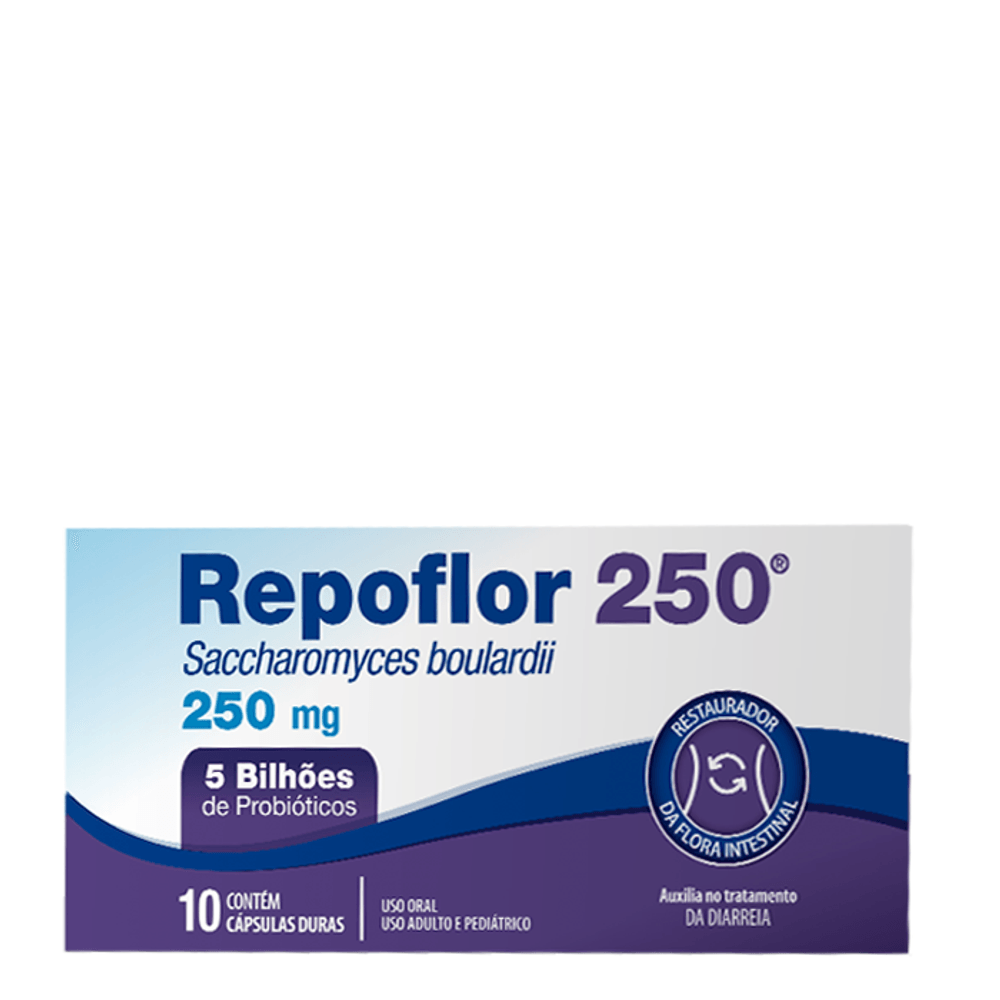 Probiótico Repoflor 250mg 10 Cápsulas - Drogaria Sao Paulo