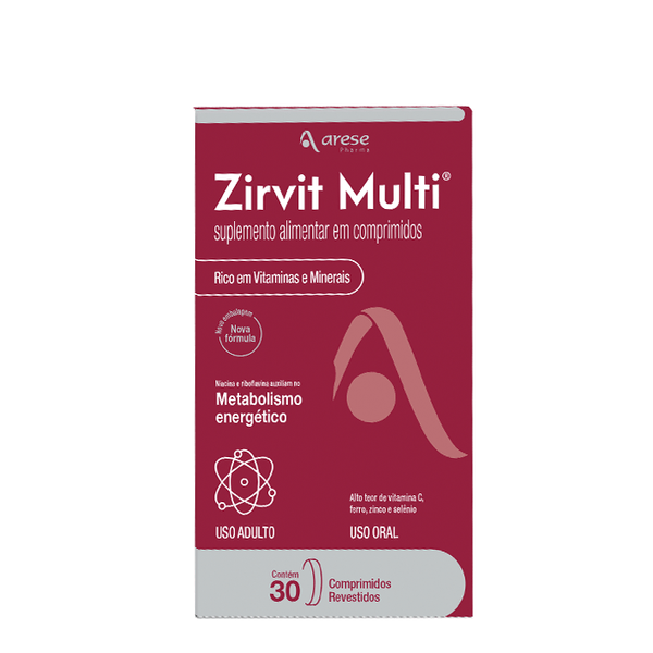 Suplemento Alimentar Zirvit Multi 30 Comprimidos Revestidos