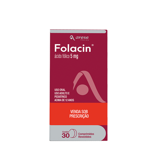 Folacin Ácido Fólico 5Mg 30 Comprimidos Revestidos