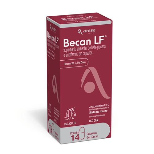 Suplemento Alimentar Becan LF Arese Pharma 14 Cápsulas Gelatinosas ...