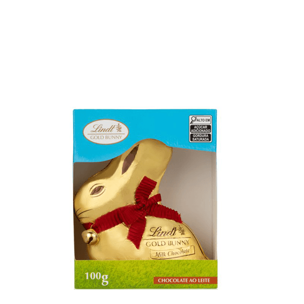 Coelho de Chocolate Lindt Ao Leite Gold Bunny 100g