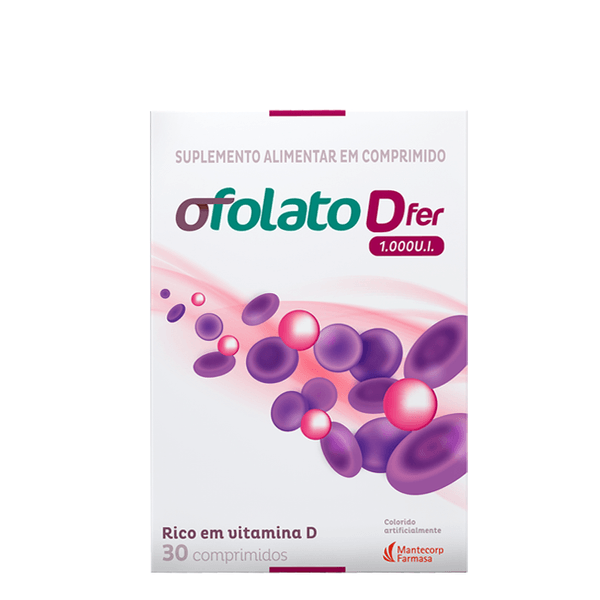 Suplemento Alimentar Ofolato D Fer 1.000UI 30 Comprimidos