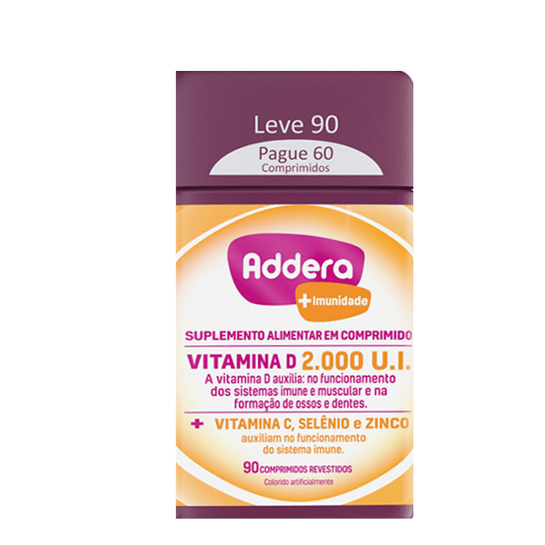 Vitamina D Addera + Imunidade 2.000UI 90 Comprimidos