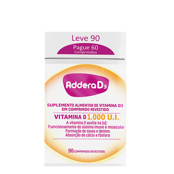 Vitamina D Addera D3 1.000UI 90 Comprimidos