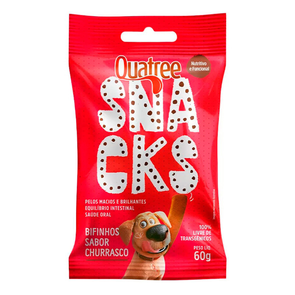 Snack Quatree Bifinho Para Cães Sabor Churrasco