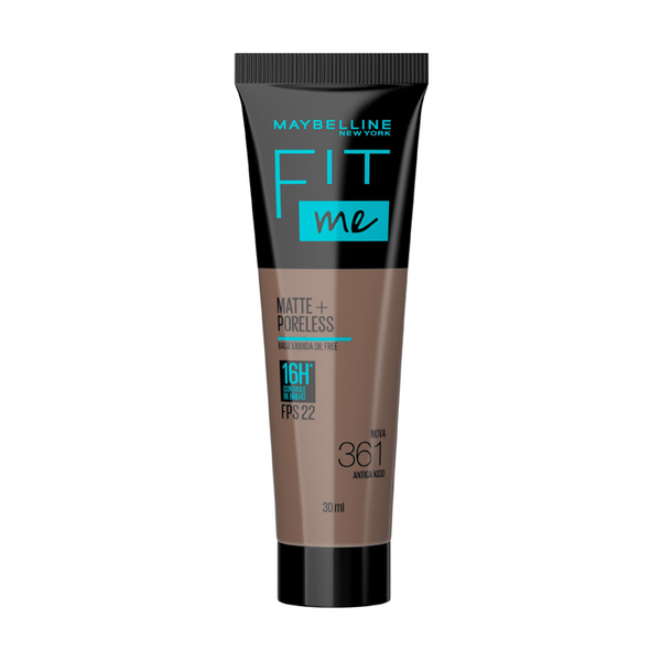Base Líquida Maybelline NY Fit Me Matte+Poreless FPS22 16h 361 (Antiga N330) 30ml