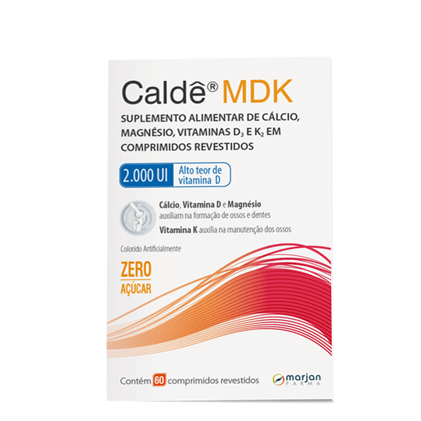 Suplemento Alimentar Caldê MDK 2000UI Marjan 60 Comprimidos Revestidos.
