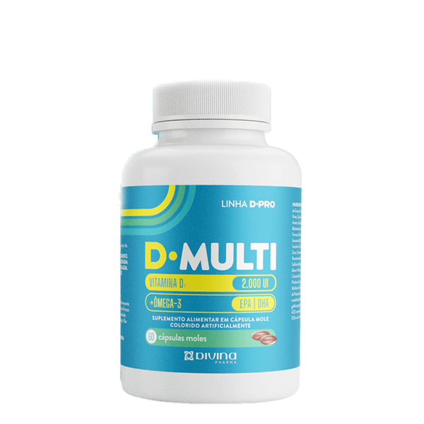 Suplemento Alimentar D-Multi AZ + D 2000UI + Omega 3 60 Cápsulas