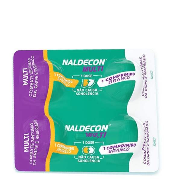 Antigripal Naldecon Multi 400mg + 400mg + 20mg 4 Comprimidos